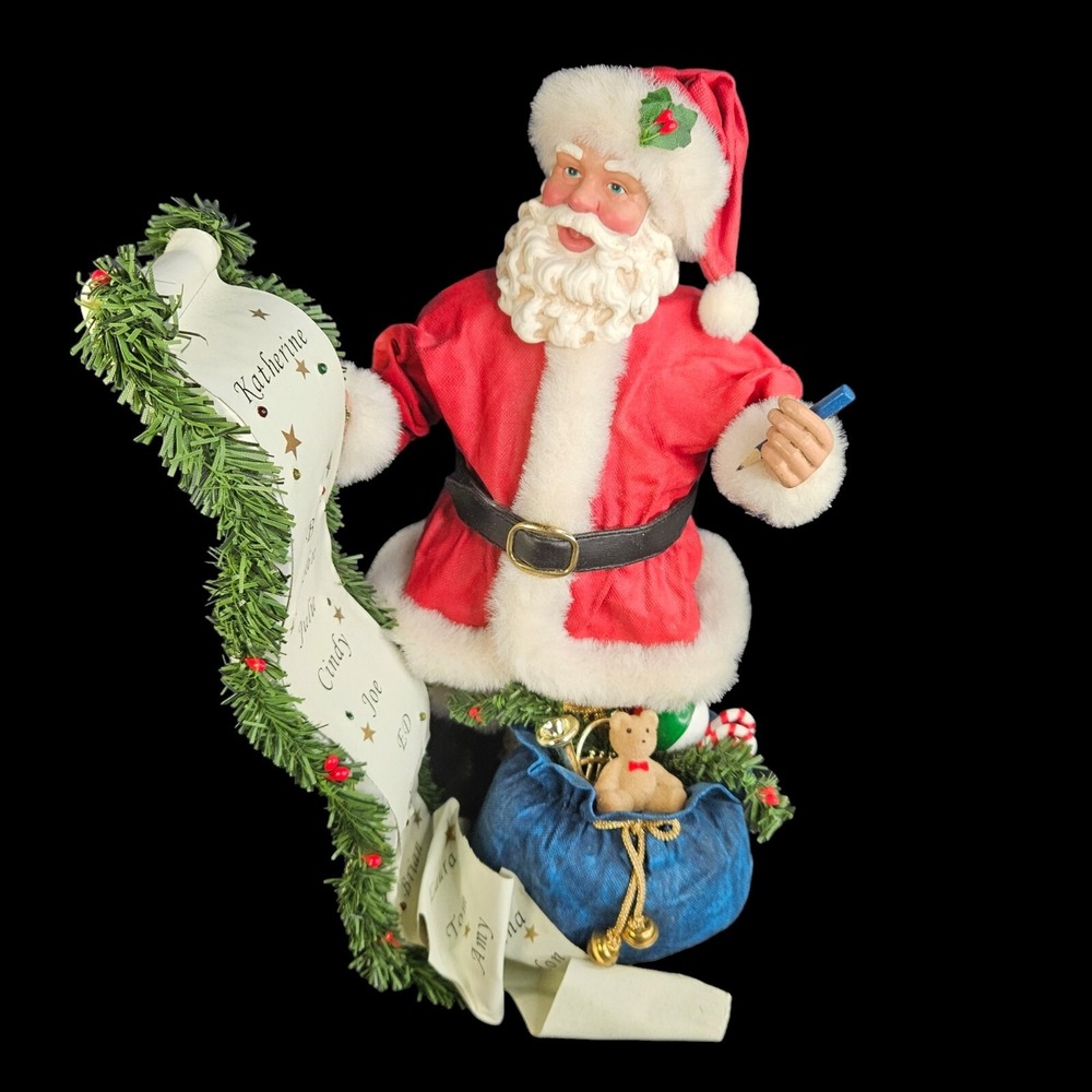 Possible Dreams Clothtique Santa Claus A Lengthy List Musical Lighted Vtg Video